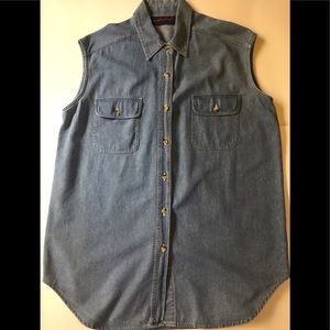 Giorgio Saint Angelo Blue denim blouse, Med $15